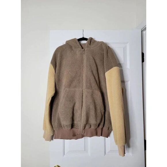 NAP LOUNGEWEAR. Contrast-Trim Hooded Terry Jacket M - Picture 4 of 14